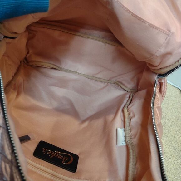 Quilted Rose Gold Backpack - Picture 7 of 8